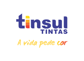 Logomarca Tinsul + slogan (a vida pede cor)